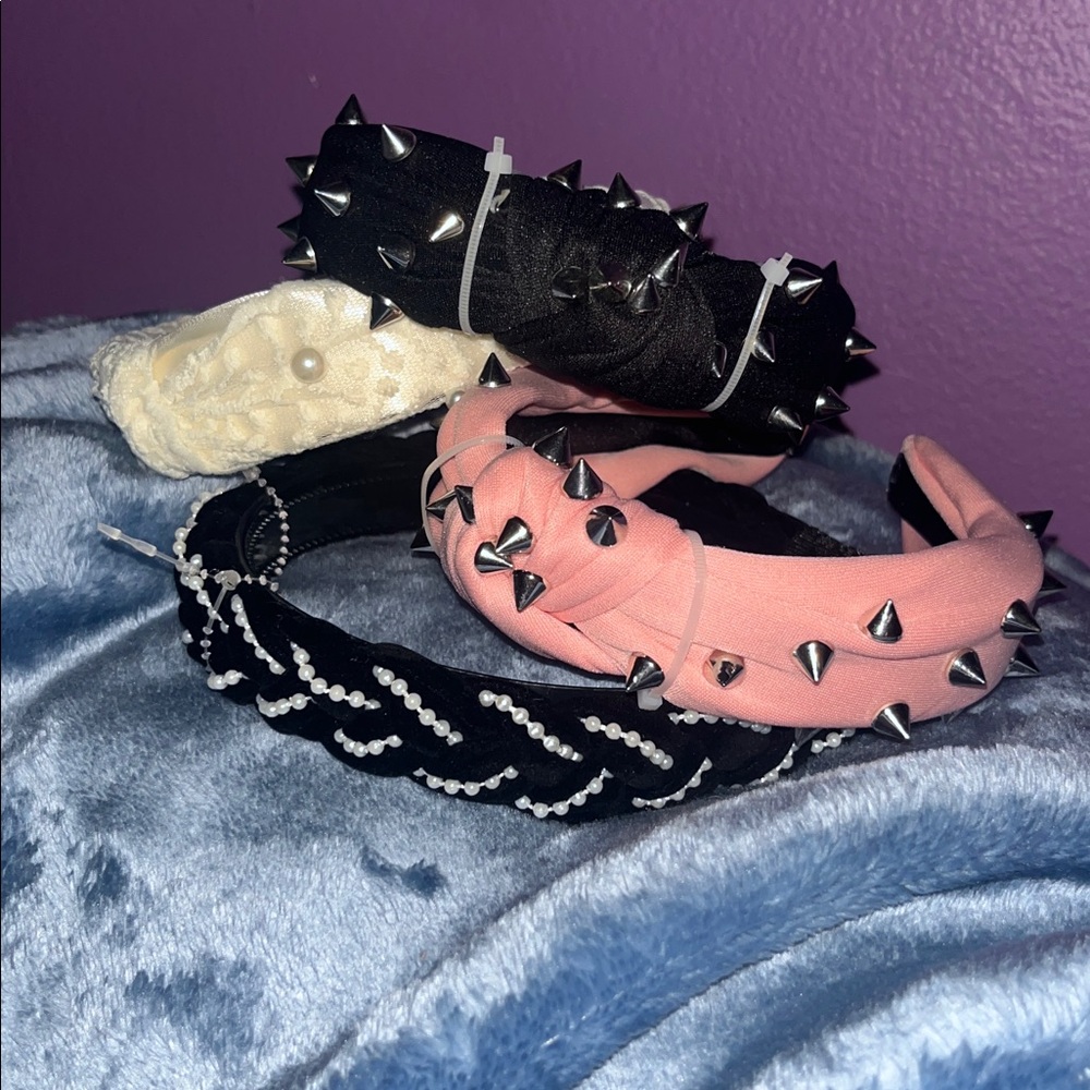 Studded and Pearl Embellished Headbands